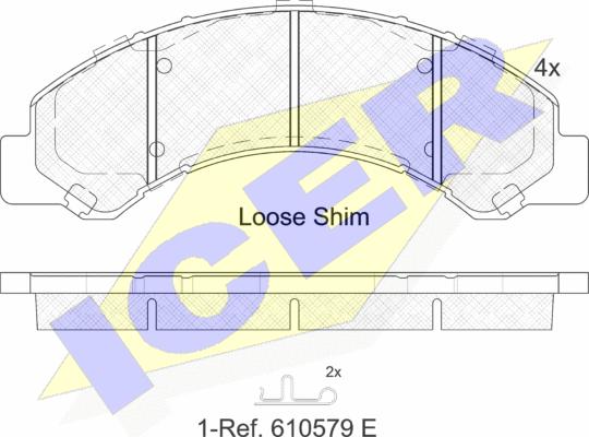 Icer 152146 - Brake Pad Set, disc brake autospares.lv