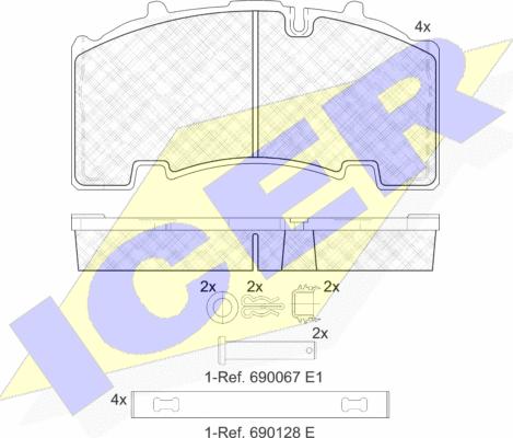 Icer 152135-066 - Brake Pad Set, disc brake autospares.lv