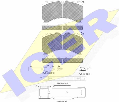 Icer 152123-073 - Brake Pad Set, disc brake autospares.lv