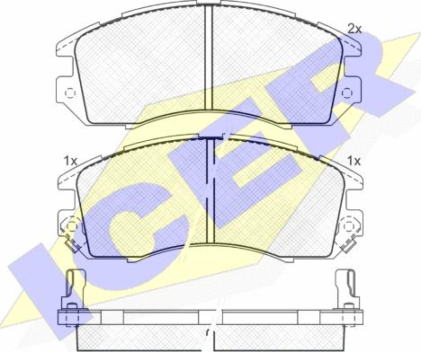 Icer 180998 - Brake Pad Set, disc brake autospares.lv