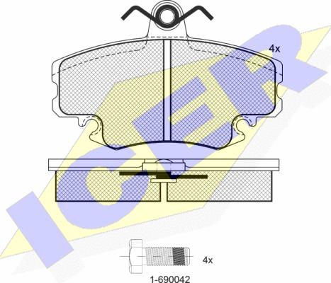 Icer 180993-204 - Brake Pad Set, disc brake autospares.lv