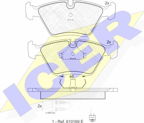 Icer 180992 - Brake Pad Set, disc brake autospares.lv