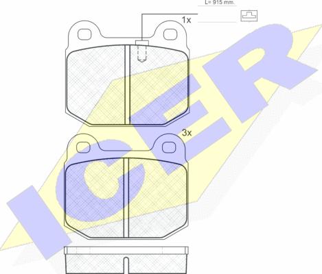 Icer 180946 - Brake Pad Set, disc brake autospares.lv