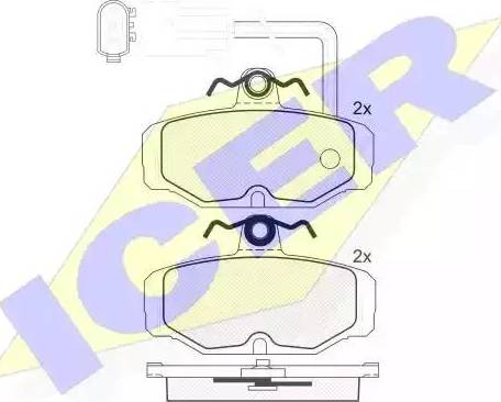 Icer 180956 - Brake Pad Set, disc brake autospares.lv