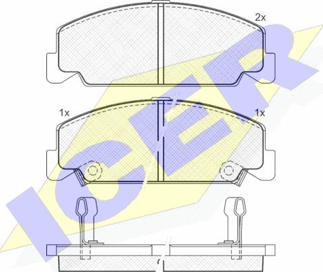 Icer 180961 - Brake Pad Set, disc brake autospares.lv