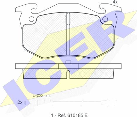 Icer 180931 - Brake Pad Set, disc brake autospares.lv