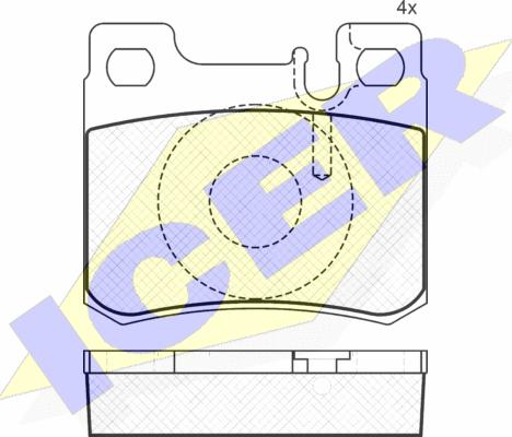 Icer 180974 - Brake Pad Set, disc brake autospares.lv