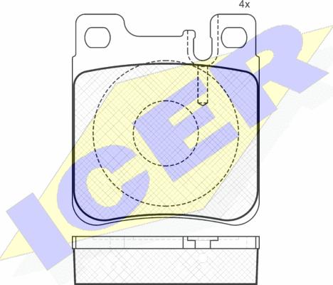 Icer 180976 - Brake Pad Set, disc brake autospares.lv