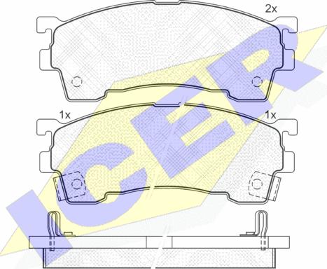 Icer 181336 - Brake Pad Set, disc brake autospares.lv