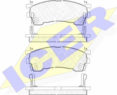 Icer 180971 - Brake Pad Set, disc brake autospares.lv