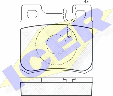 Icer 180978 - Brake Pad Set, disc brake autospares.lv