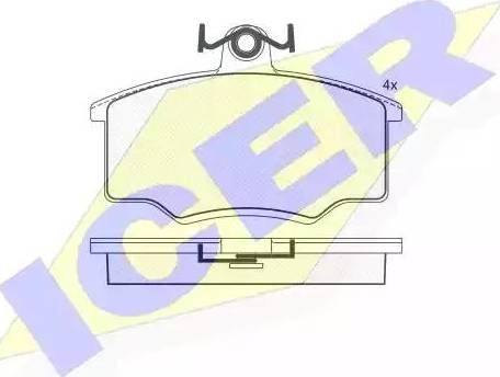 Icer 180448 - Brake Pad Set, disc brake autospares.lv