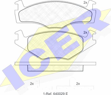 Icer 180459 - Brake Pad Set, disc brake autospares.lv