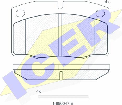 Icer 180454-066 - Brake Pad Set, disc brake autospares.lv