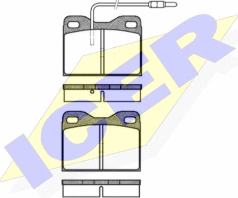 Icer 180458 - Brake Pad Set, disc brake autospares.lv