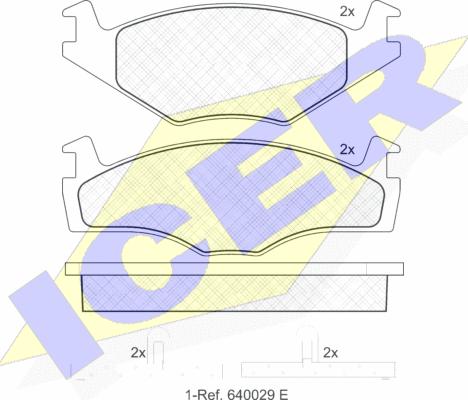 Icer 180460 - Brake Pad Set, disc brake autospares.lv