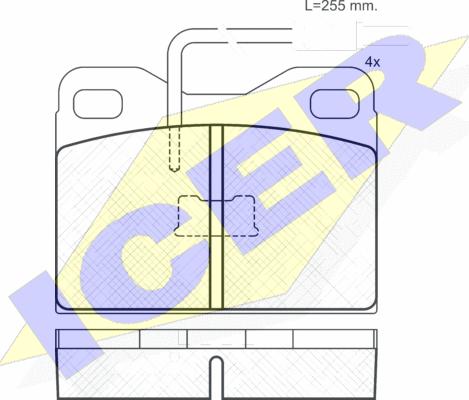 Icer 180408 - Brake Pad Set, disc brake autospares.lv