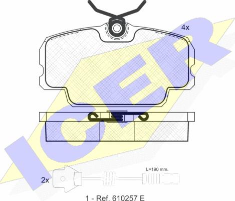 Icer 180419-203 - Brake Pad Set, disc brake autospares.lv