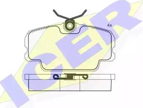 Icer 180419 - Brake Pad Set, disc brake autospares.lv