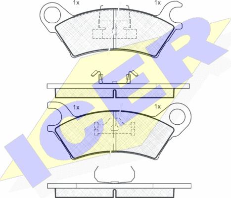 Icer 180437 - Brake Pad Set, disc brake autospares.lv