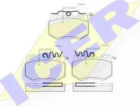 Icer 180555 - Brake Pad Set, disc brake autospares.lv