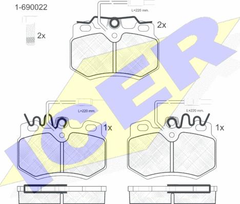 Icer 180553-203 - Brake Pad Set, disc brake autospares.lv