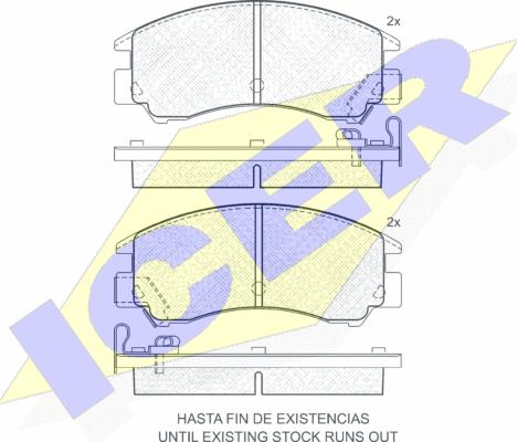 Icer 180509 - Brake Pad Set, disc brake autospares.lv