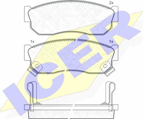 Icer 180519 - Brake Pad Set, disc brake autospares.lv