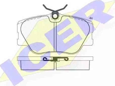 Icer 180510 - Brake Pad Set, disc brake autospares.lv