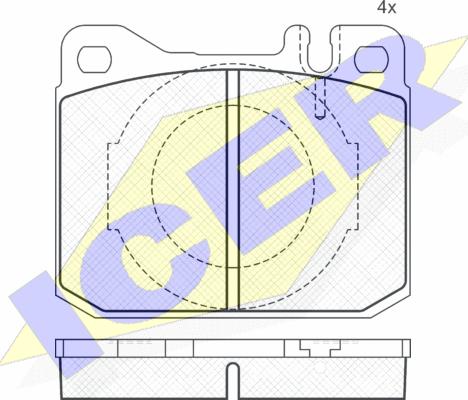 Icer 180511 - Brake Pad Set, disc brake autospares.lv