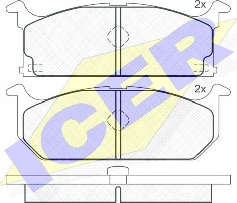 Icer 180586 - Brake Pad Set, disc brake autospares.lv