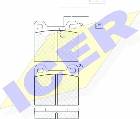 Icer 180532 - Brake Pad Set, disc brake autospares.lv