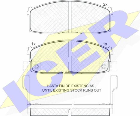 Icer 180520 - Brake Pad Set, disc brake autospares.lv