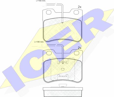 Icer 180691 - Brake Pad Set, disc brake autospares.lv