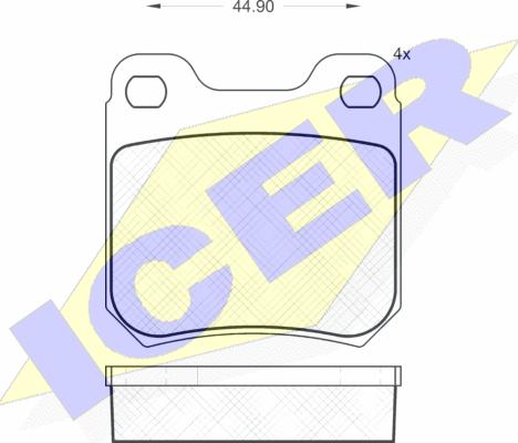 Icer 180692 - Brake Pad Set, disc brake autospares.lv