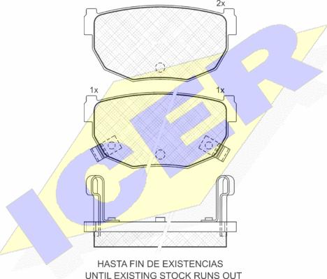 Icer 180646 - Brake Pad Set, disc brake autospares.lv