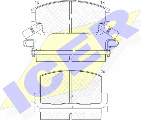 Icer 180656 - Brake Pad Set, disc brake autospares.lv