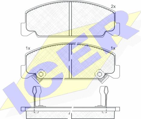 Icer 180609 - Brake Pad Set, disc brake autospares.lv