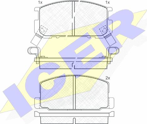 Icer 180605 - Brake Pad Set, disc brake autospares.lv