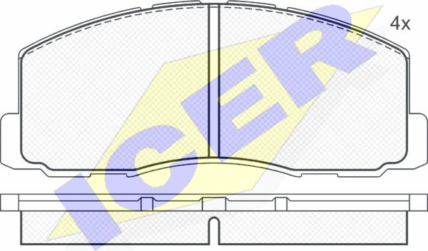 Icer 180602 - Brake Pad Set, disc brake autospares.lv