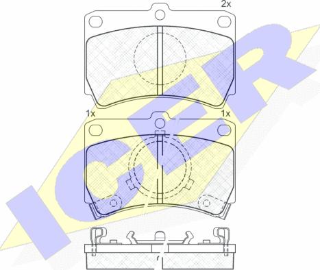 Icer 180611 - Brake Pad Set, disc brake autospares.lv