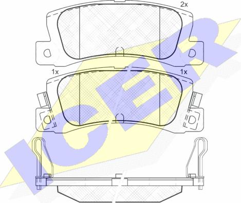 Icer 180612-071 - Brake Pad Set, disc brake autospares.lv