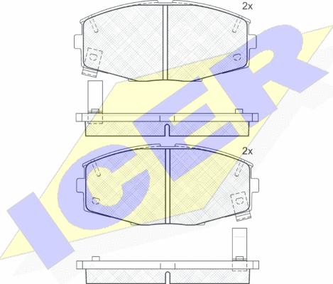 Icer 180617 - Brake Pad Set, disc brake autospares.lv