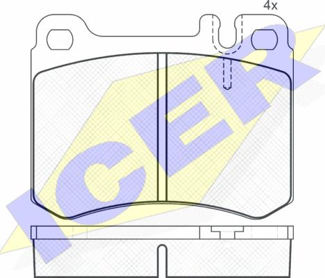 Icer 180685 - Brake Pad Set, disc brake autospares.lv