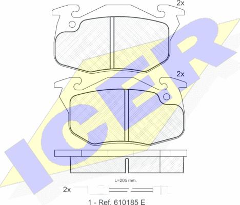 Icer 180633 - Brake Pad Set, disc brake autospares.lv