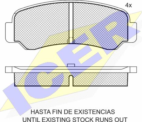 Icer 180624 - Brake Pad Set, disc brake autospares.lv