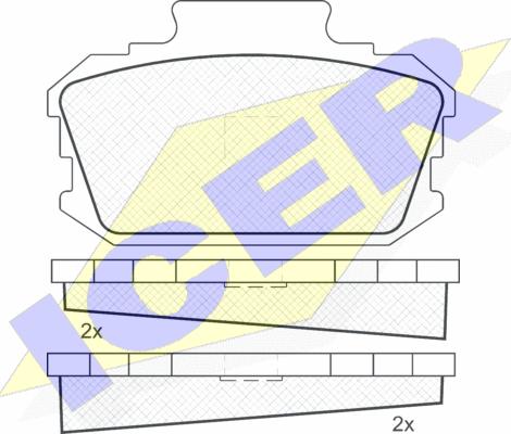 Icer 180095 - Brake Pad Set, disc brake autospares.lv