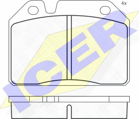 Icer 180091 - Brake Pad Set, disc brake autospares.lv