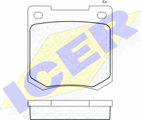 Icer 180044 - Brake Pad Set, disc brake autospares.lv