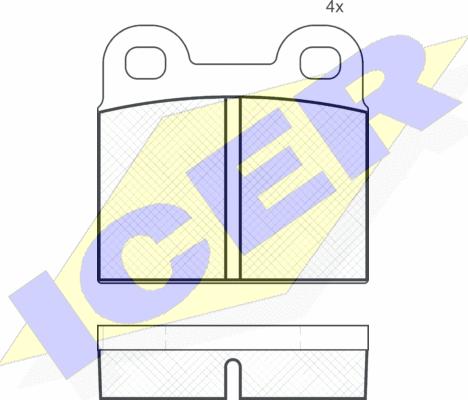 Icer 180059 - Brake Pad Set, disc brake autospares.lv